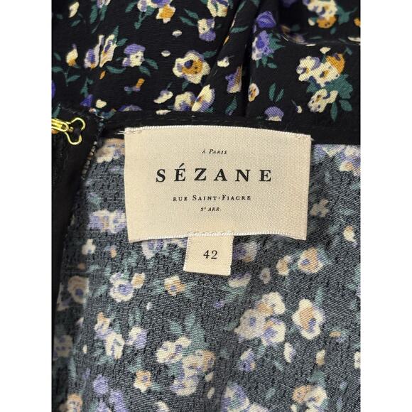 Sezane Themis Midi Dress Women's US 10/EU 42 Liberta Print Ditsy Floral Cottage - Picture 10 of 12
